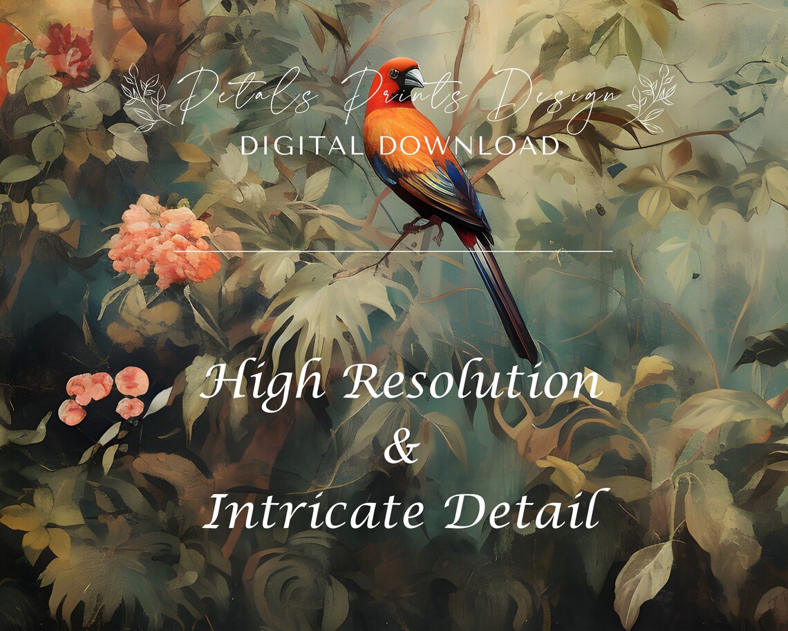Jungle Birds Vintage Safari Jungle Art Print - Image 3