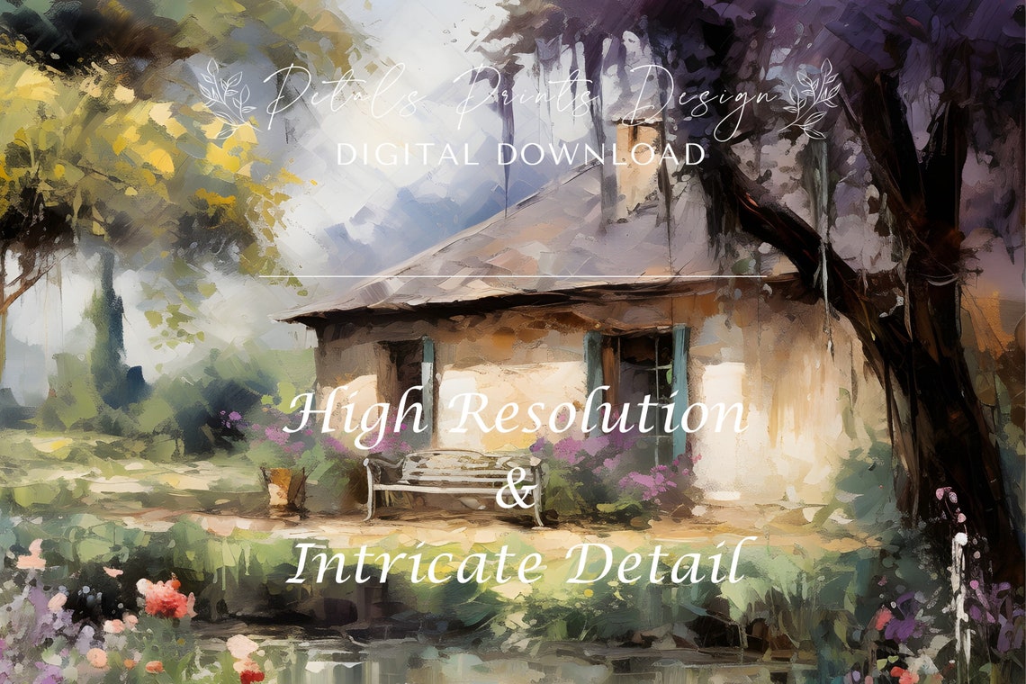 Cottage Flower Garden Vintage Oil Painting Cottagecore Wall Art Decor Farmhouse Print Garden Art Print 2024 - Image 3
