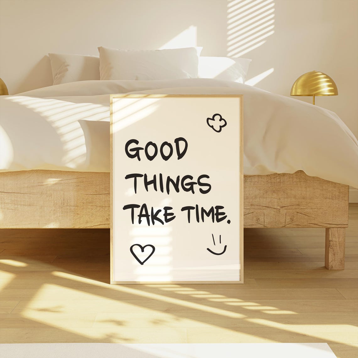 Good Things Take Time Handwritten Motivational Quote Wall Poster - Image 4