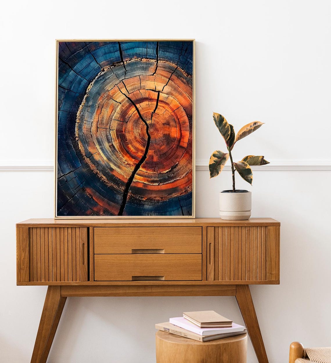Tree Ring Wall Art Abstract Colorful Tree Ring Wall Decor Minimalist Home Art Living Room Print Modern Farmhouse - Image 7