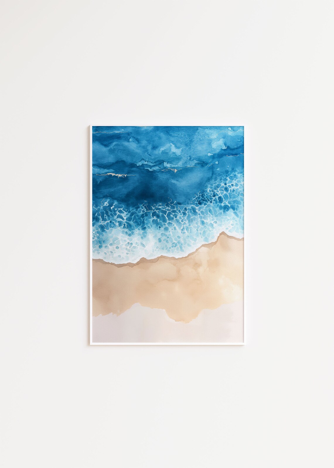 Beach Ocean Waves Coastal Landscape Art Print