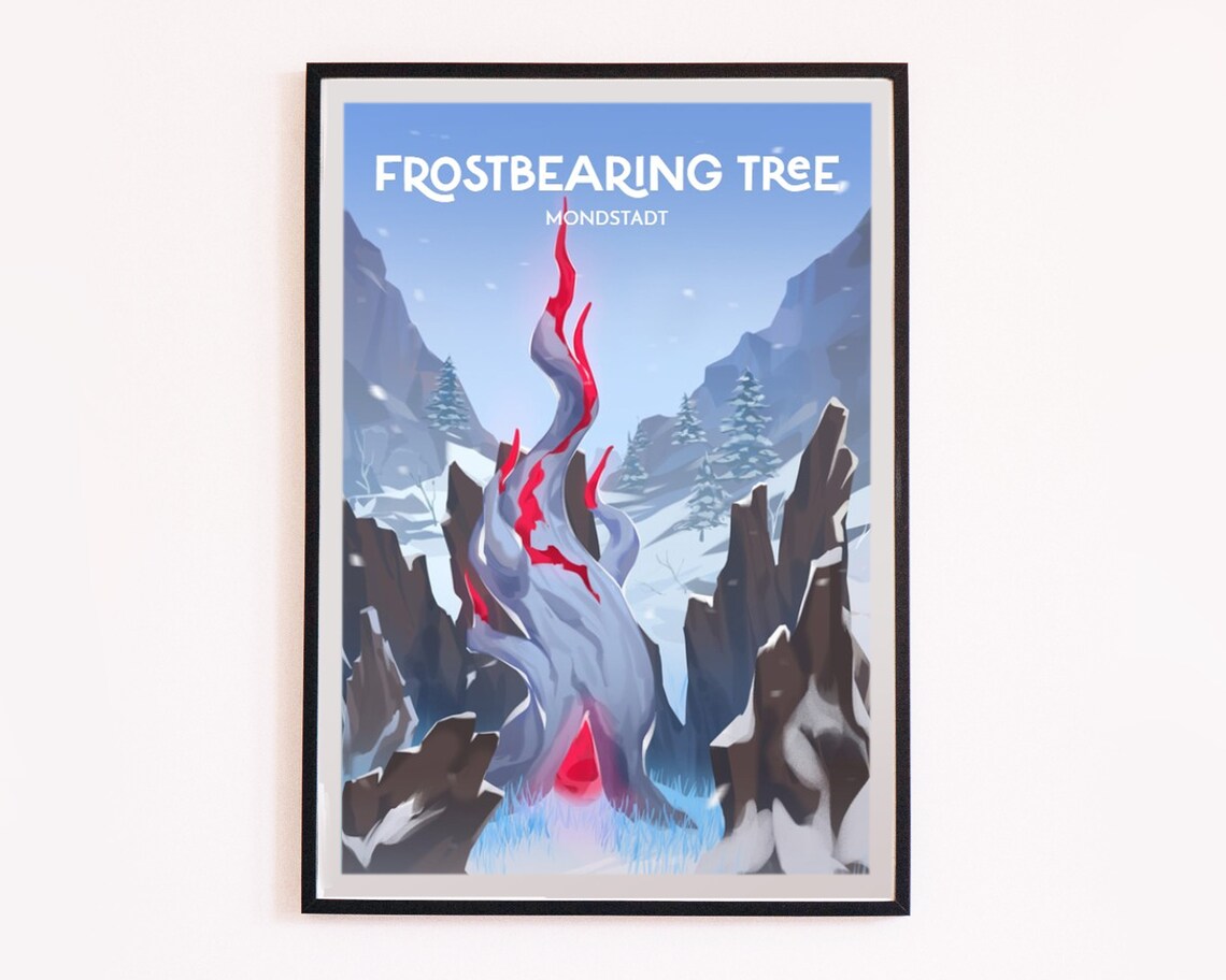 Frostbearing Tree Travel Poster, Travel Poster
