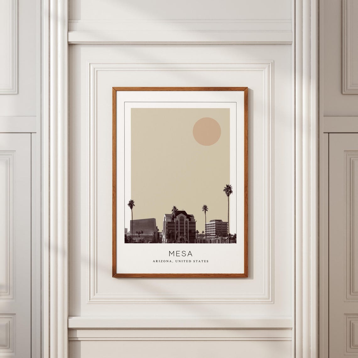 Mesa Arizona Palm Trees and Downtown Minimalist Travel Poster - Image 2