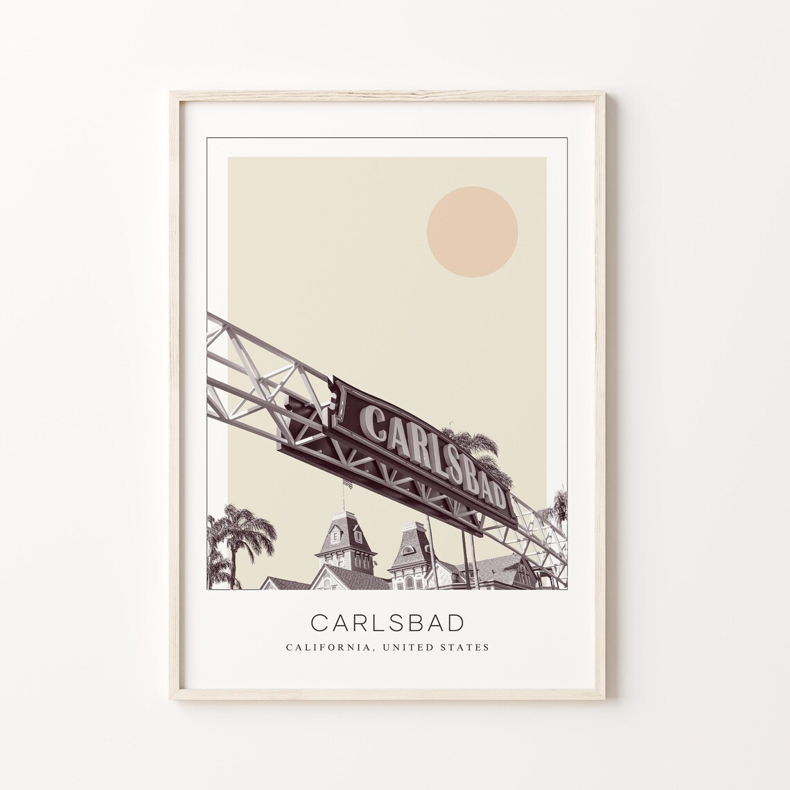 Carlsbad, California Minimalist Travel Poster