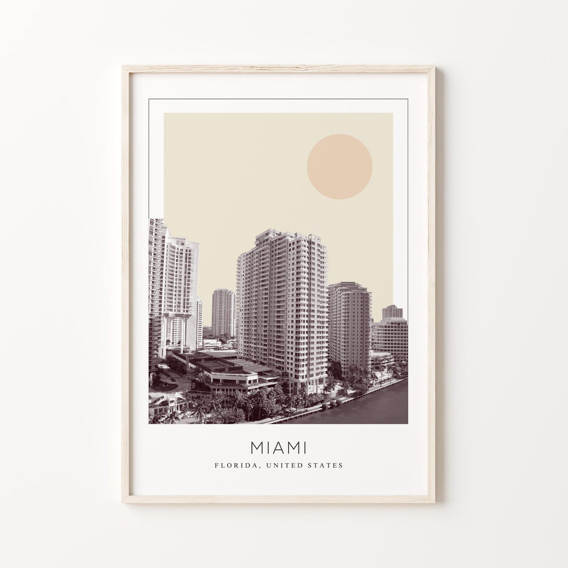 Miami Florida Waterfront High Rise Towers Along the Bay Poster