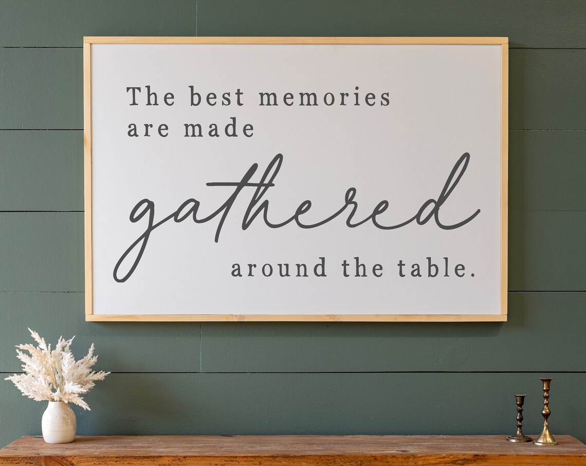 Gathered Around The Table Farmhouse Wall Art Print