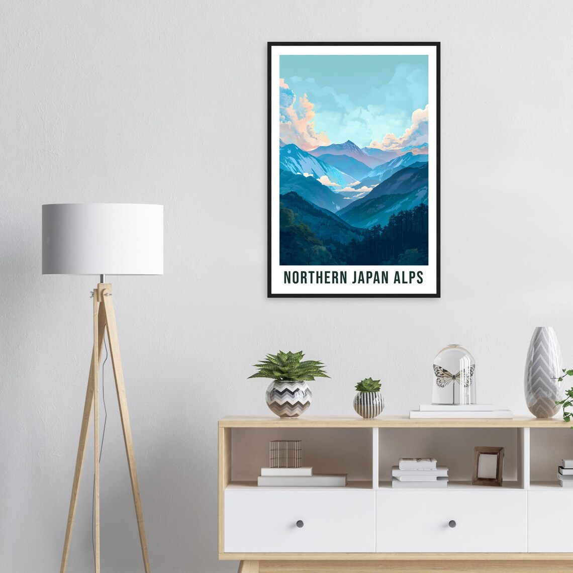 Northern Japan Alps Travel Print Home Decoration Wall Art Gift Wall Hanging Art Lover Japanese Artwork Northern Japan Alps Travel Poster - Image 2