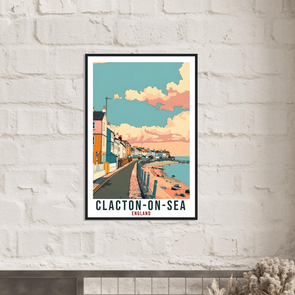 Clacton on Sea England Seafront Town Beach Vintage Travel Poster - Image 2