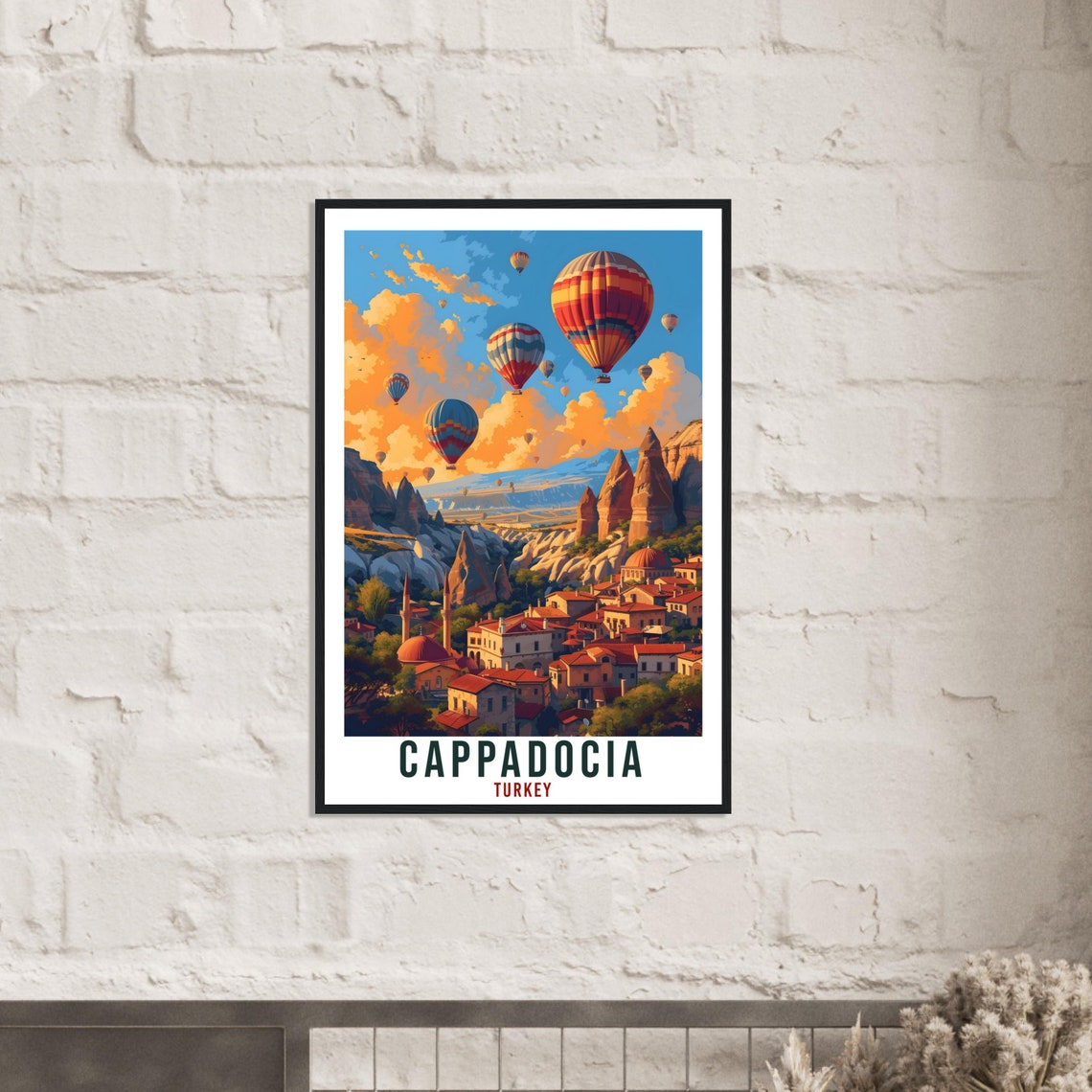 Cappadocia Turkey Hot Air Balloons Fairy Chimneys Travel Poster - Image 2