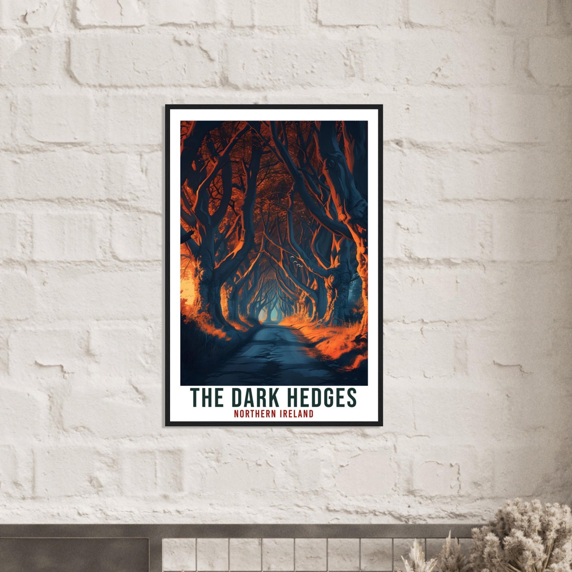 The Dark Hedges Northern Ireland Tree Tunnel Road Moody Art Poster - Image 4