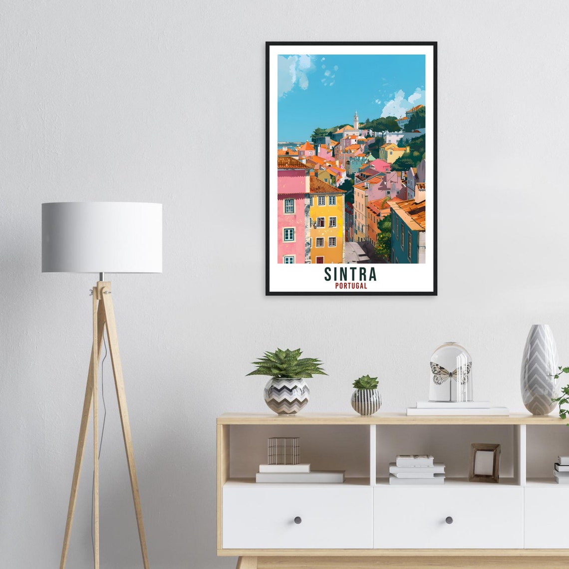 Sintra Travel Print Portugal Wall Art Wall Hanging Home Dcor Sintra Gift Portugal Landmark Artwork Gift Portugal Sintra Travel Poster Gift - Image 3