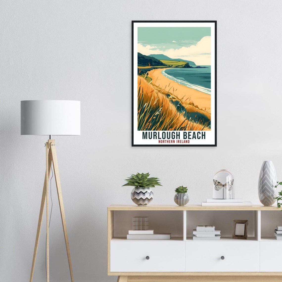 Murlough Beach Northern Ireland Dunes Seashore Travel Poster - Image 3