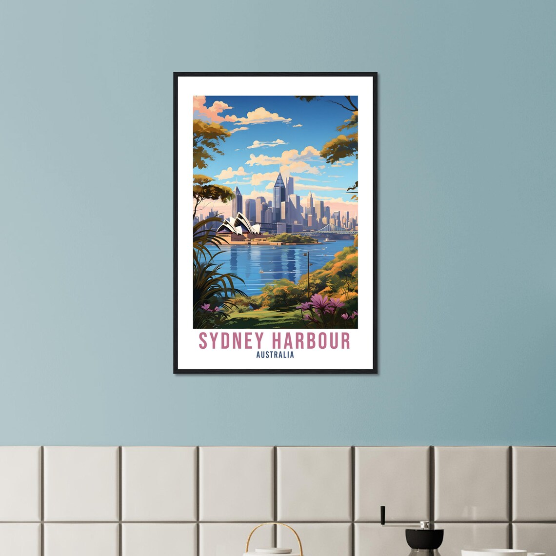Sydney Harbour Australia Opera House Skyline Vista Travel Poster - Image 3