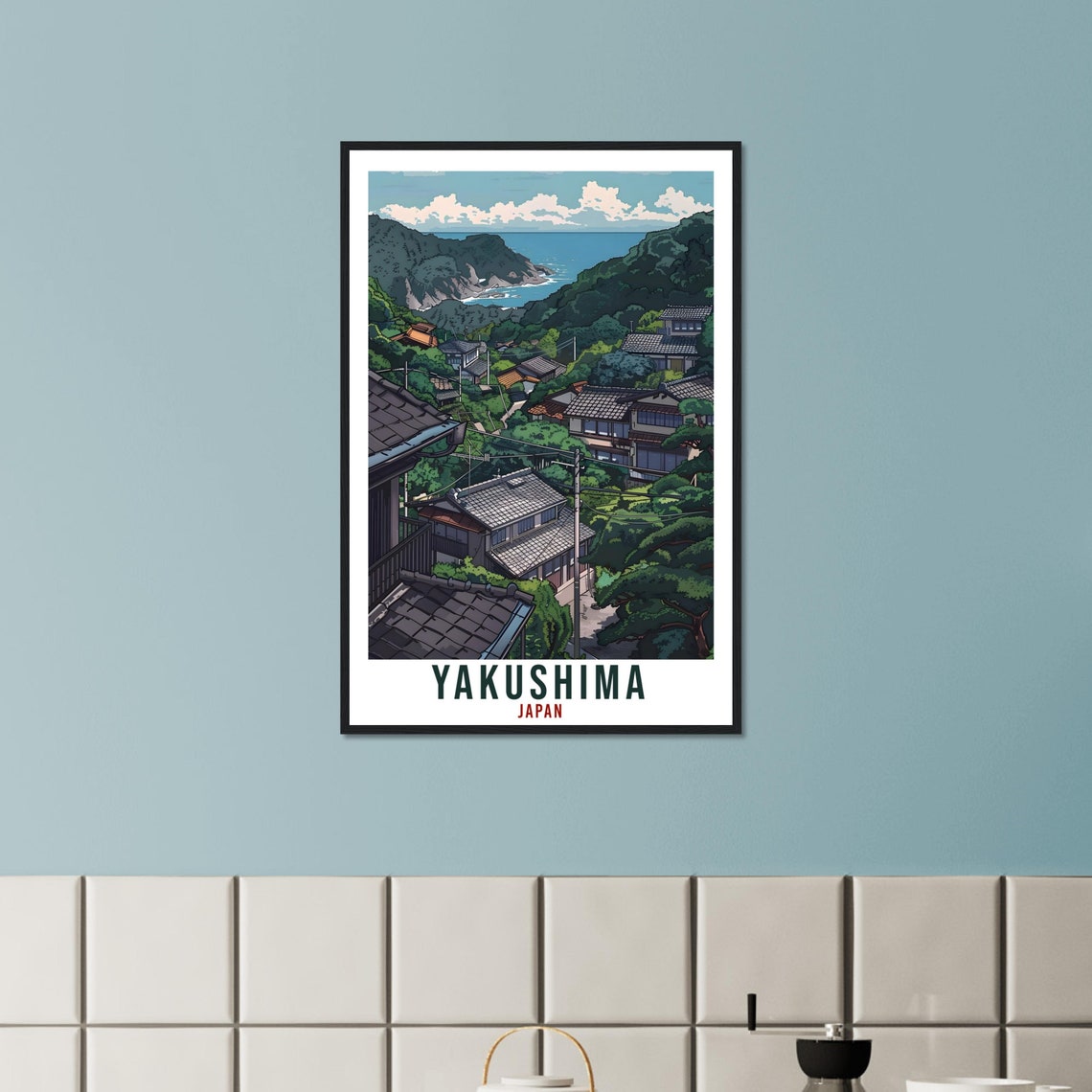 Yakushima Travel Print Japan Home Decoration Yakushima Wall Art Gift Wall Hanging Art Lover Japanese Artwork Japan Yakushima Travel Poster - Image 2