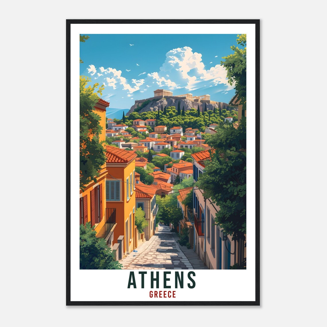 Athens Travel Poster, Greek City Wall Art - Image 4