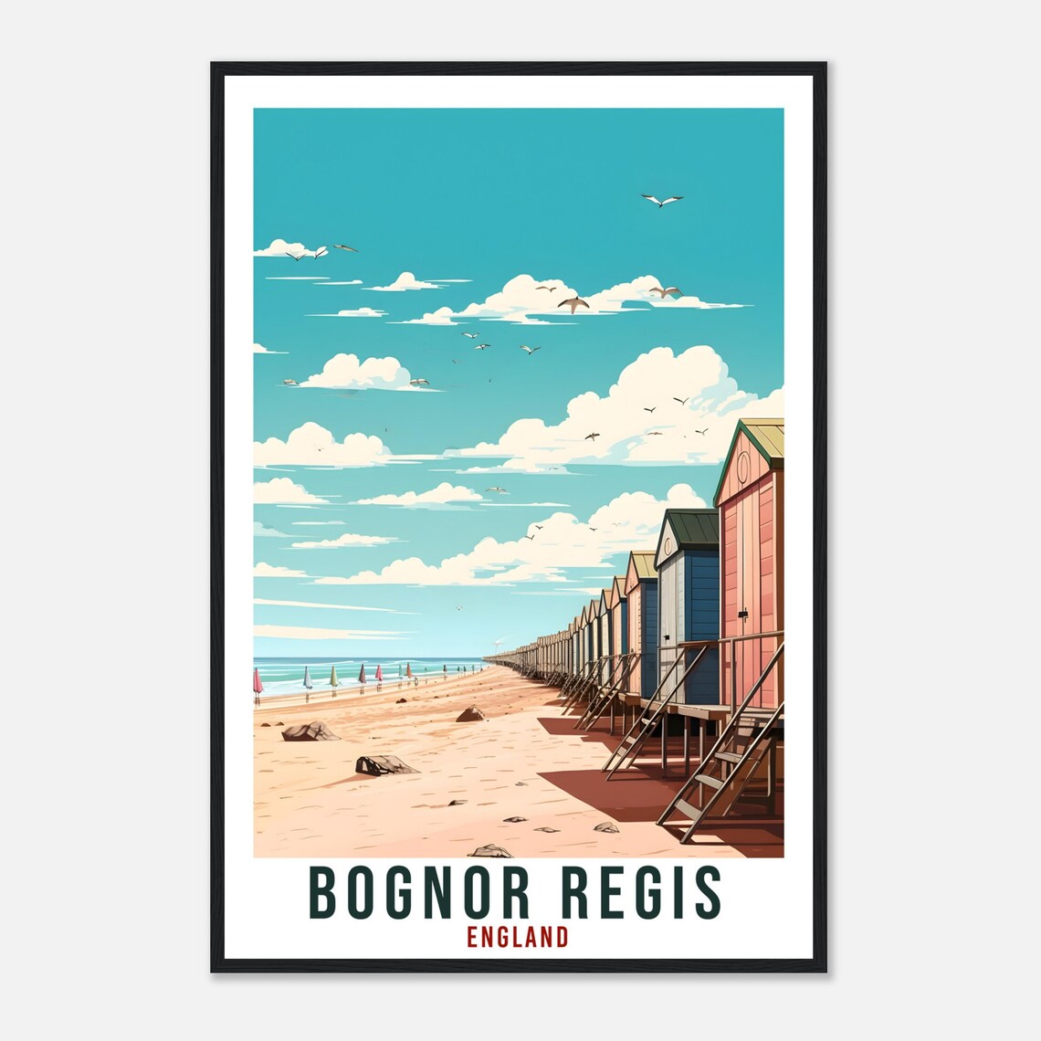 Bognor Regis Beach Travel Poster, England - Image 4