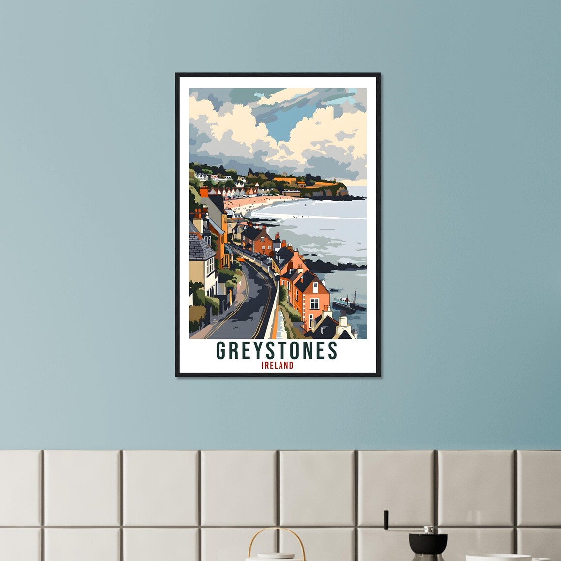 Greystones Travel Poster, Ireland Wall Art - Image 3