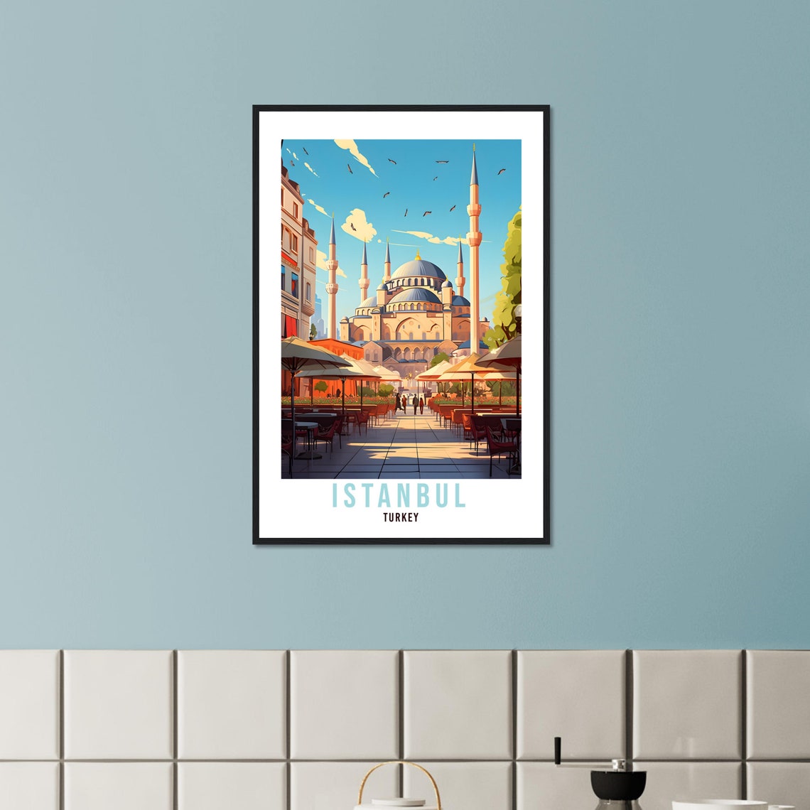 Istanbul Travel Print Wall Art Istanbul Street Wall Hanging Turkey Gift Holiday Print Vacation Art Print Istanbul Travel Gift Travel Poster - Image 2