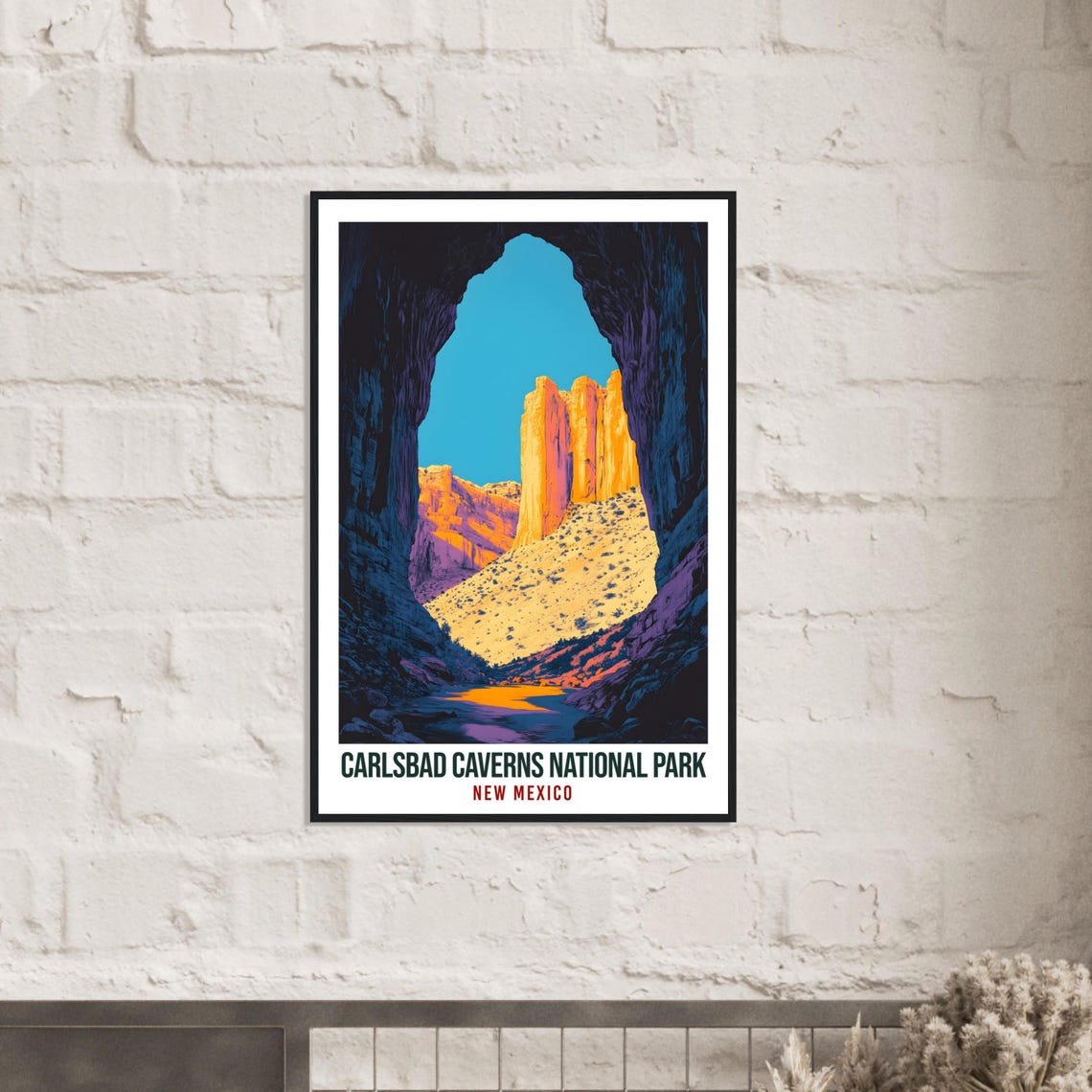 Carlsbad Caverns National Park New Mexico Cave Arch Travel Poster - Image 2
