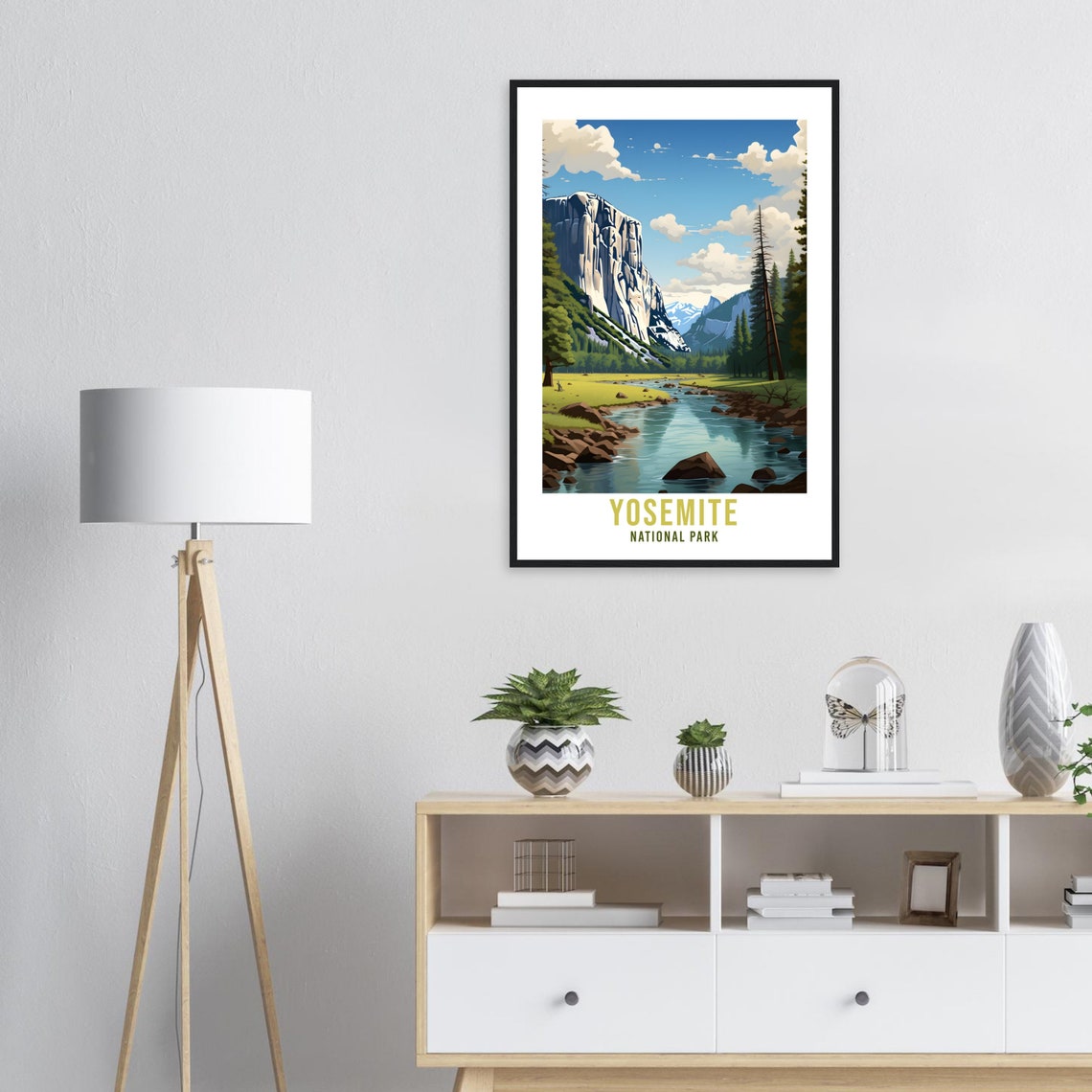 Yosemite National Park California Granite Cliffs River Poster - Image 3