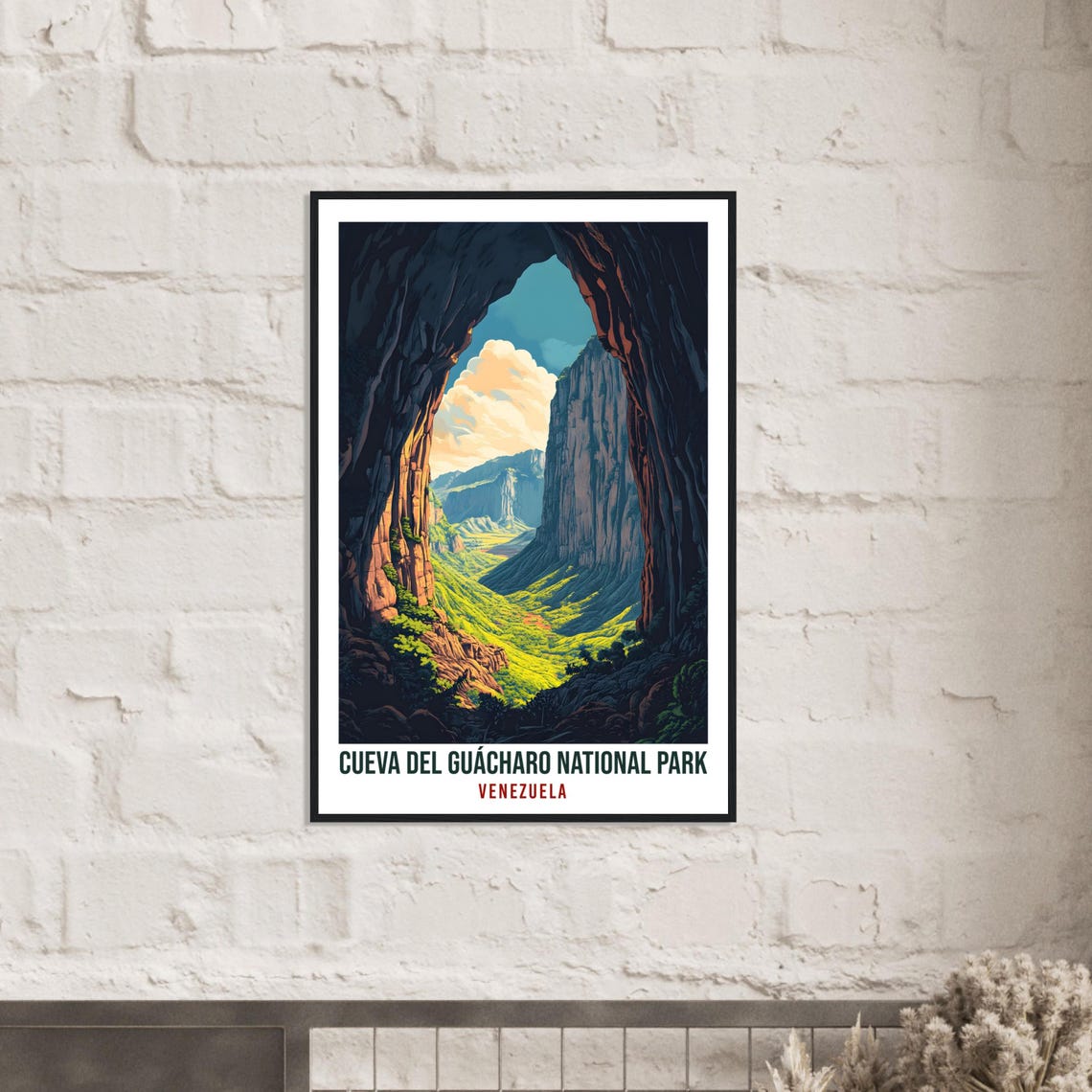 Cueva del Guácharo National Park Travel Poster Venezuela Cave View - Image 2