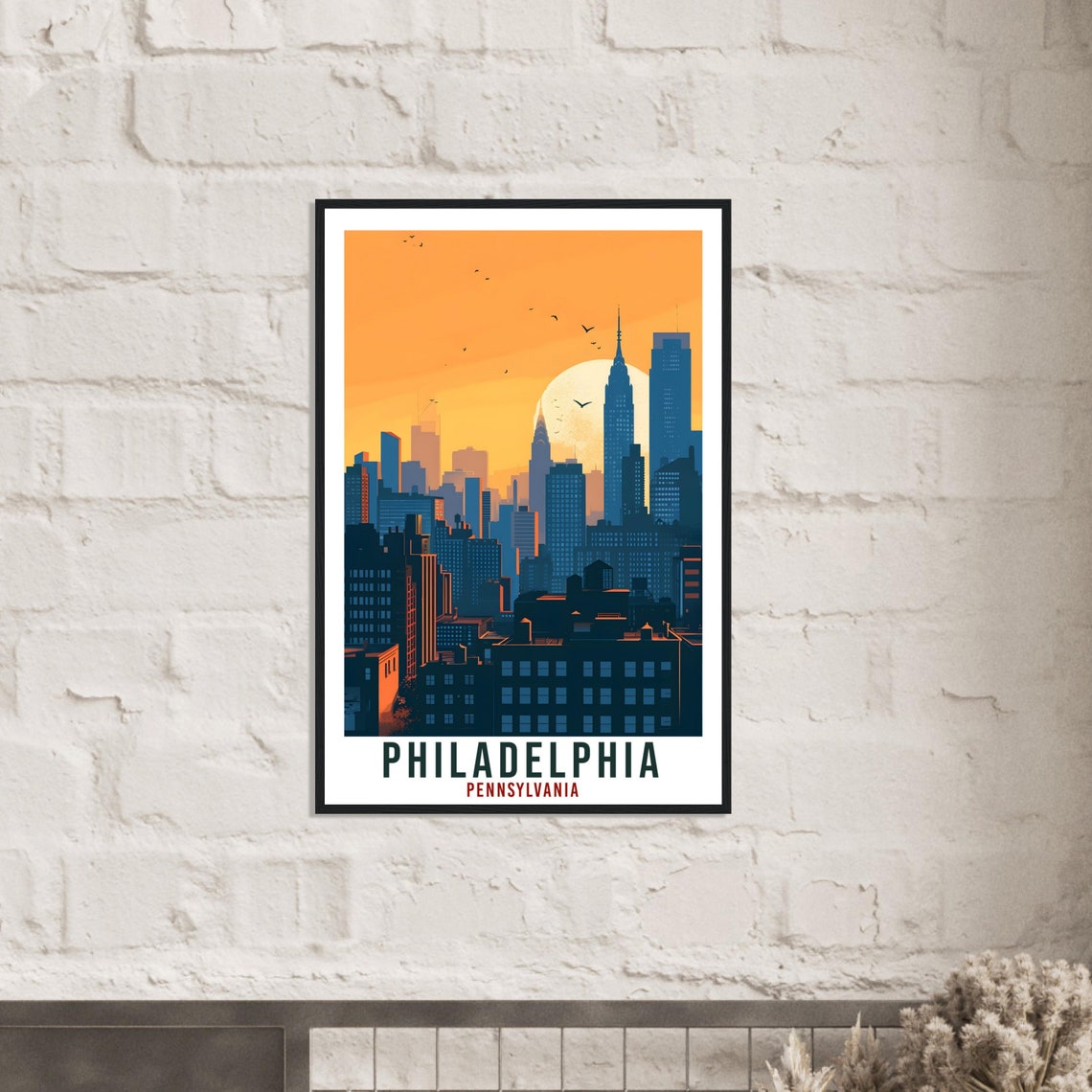 Philadelphia Travel Print Pennsylvania Home Decoration Usa City Wall Art Wall Hanging Pennsylvania Artwork Philadelphia Travel Poster Decor - Image 2