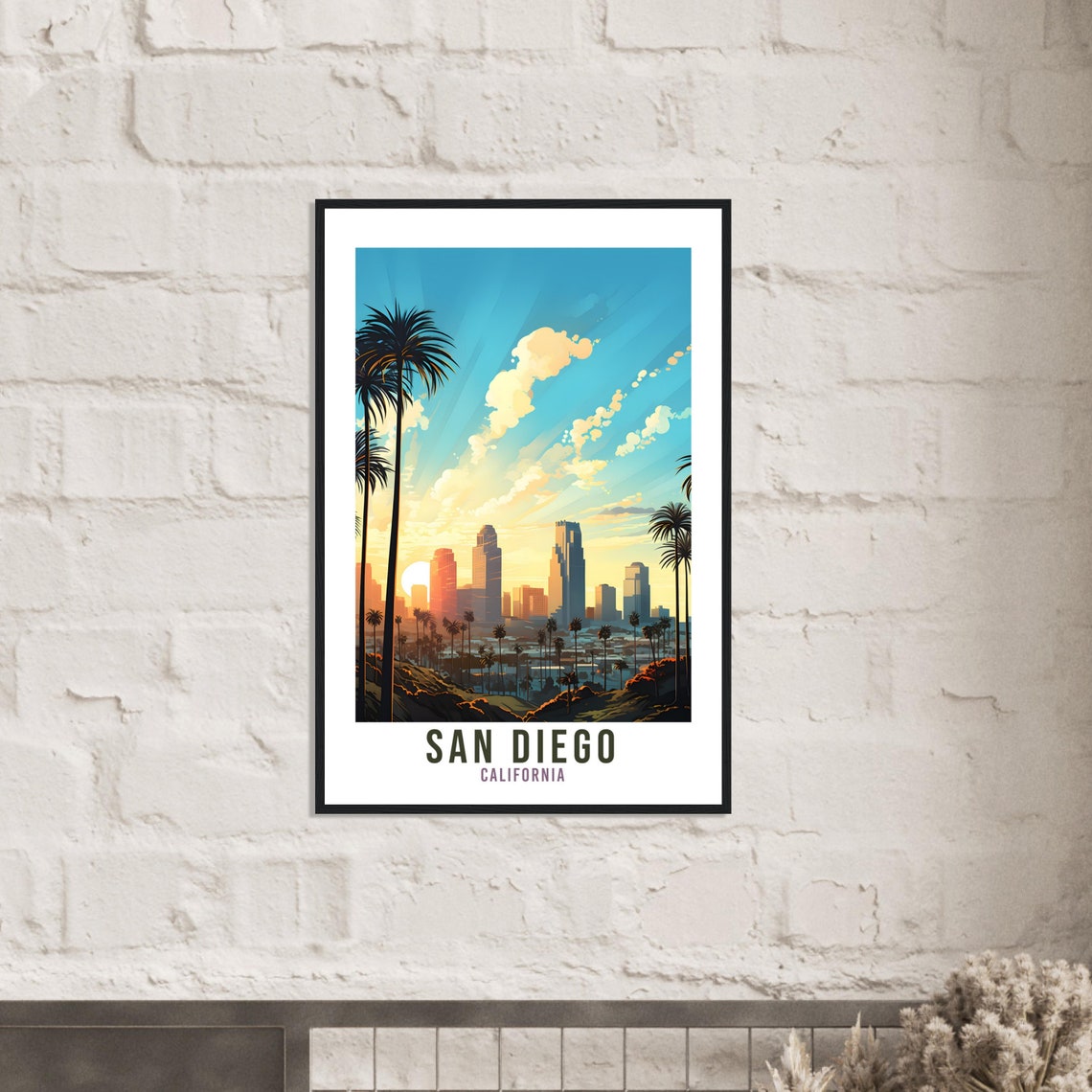 San Diego Travel Print San Diego California Wall Art San Diego Travel Poster Home Decor San Diego Art Lovers Gift San Diego Travel Art - Image 2