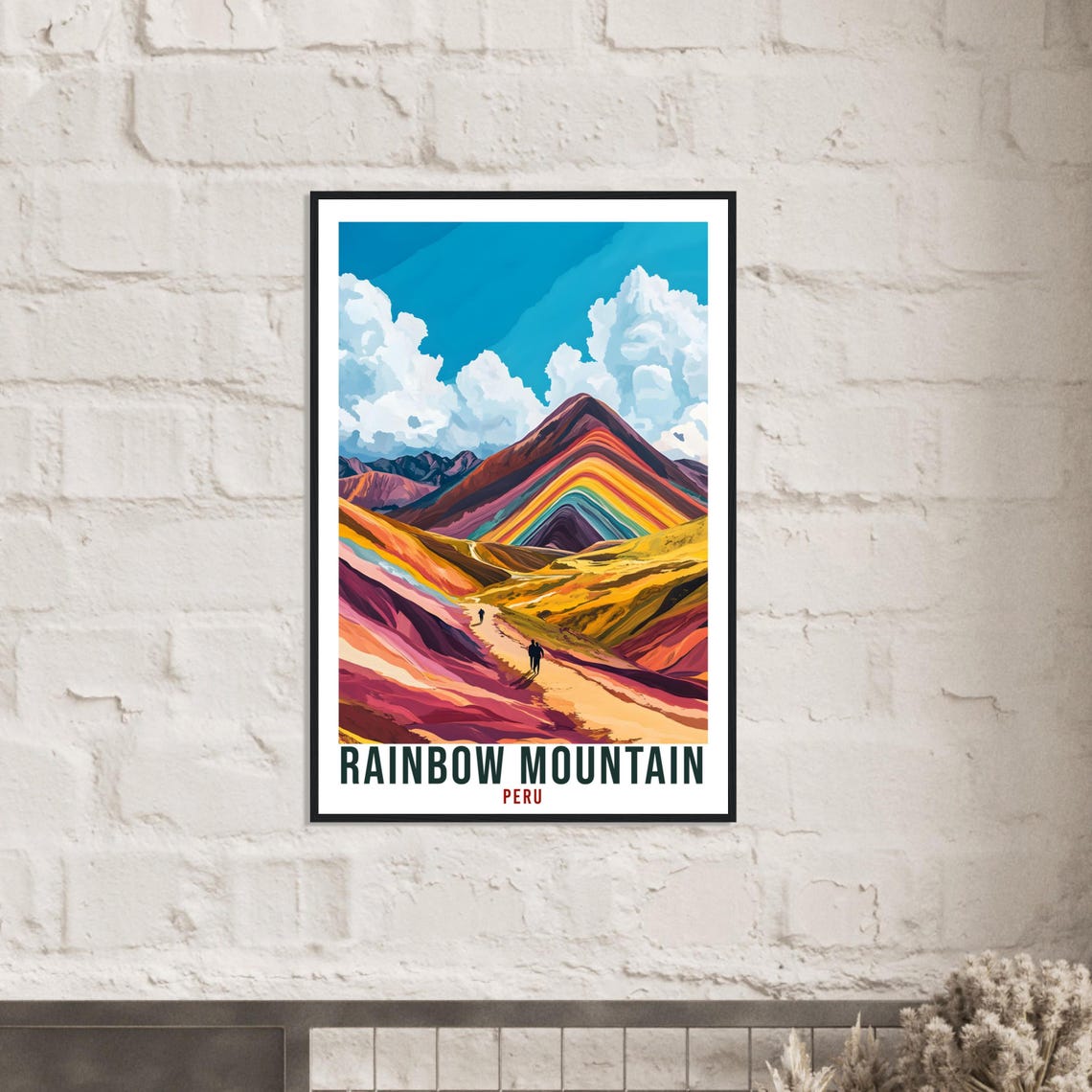 Rainbow Mountain Peru Vinicunca Striped Peaks Scene Poster Art - Image 2