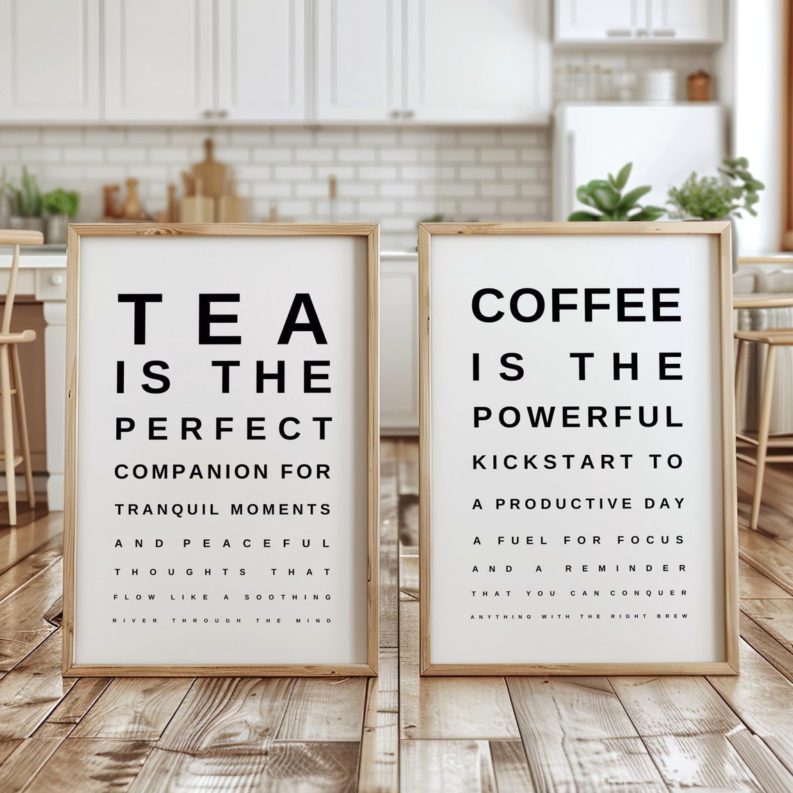 Coffee Is The Powerful Kickstart Snellen Eye Chart Kitchen Poster - Image 3
