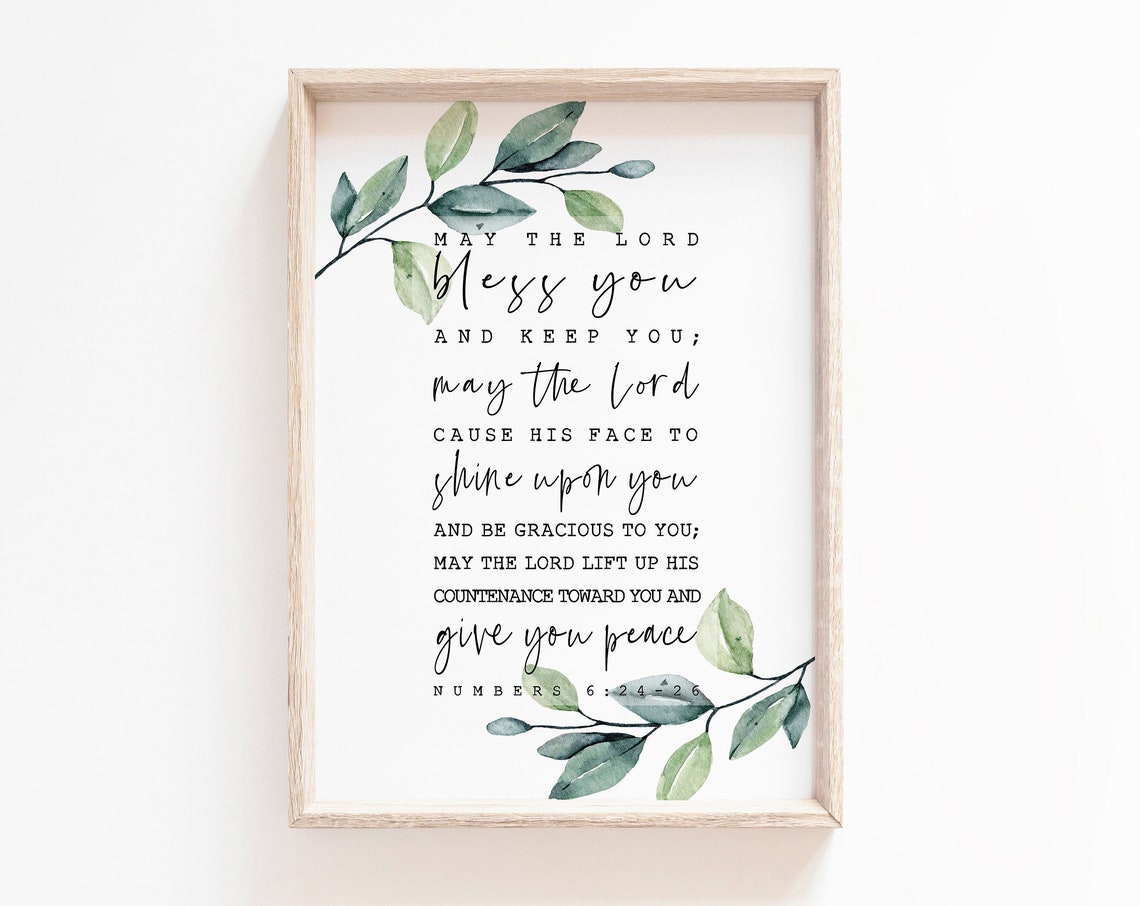 May The Lord Bless You Nursery Scripture Art Print