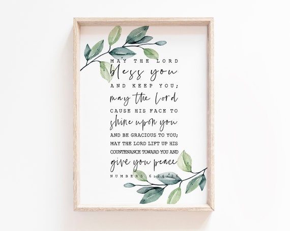 May The Lord Bless You Nursery Scripture Art Print