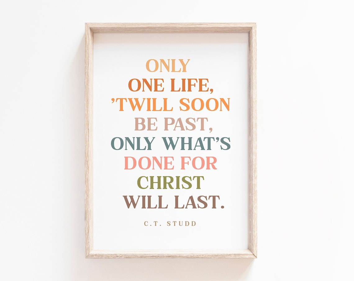 Ct Studd Quote, Scripture Nursery Wall Art Print