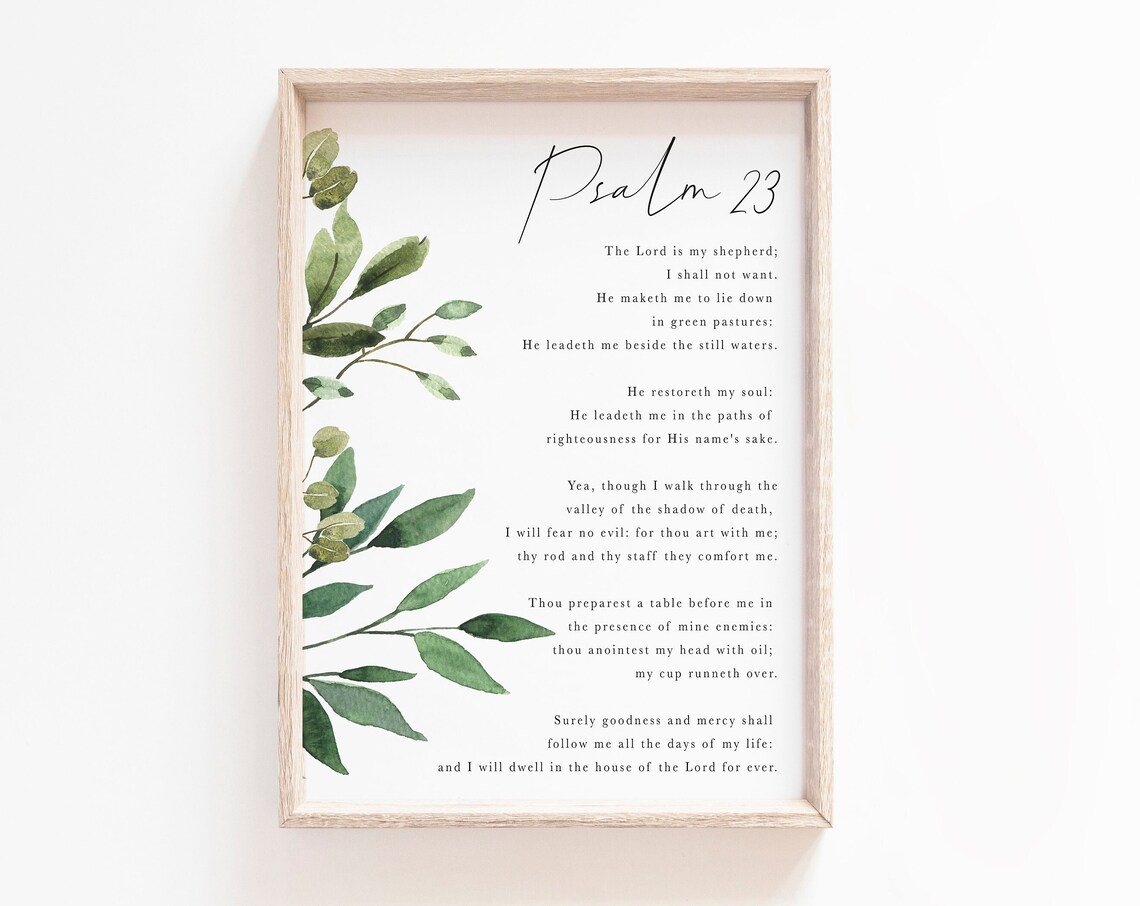 Psalm 23 The Lord Is My Shepherd, Minimalist Poster