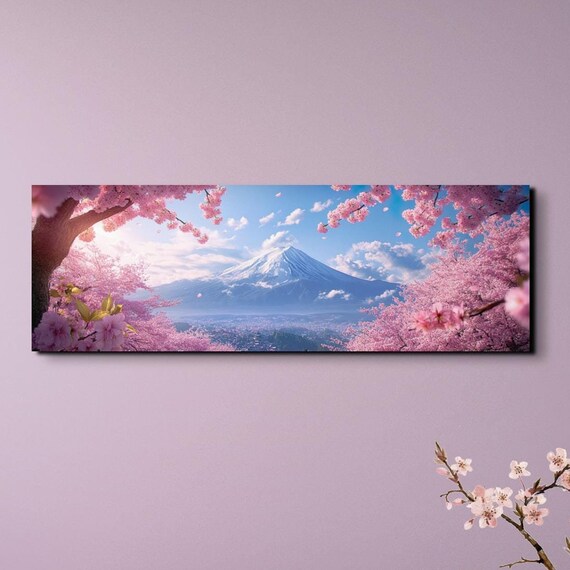 Mount Fuji Art Print, Japanese Mountain Dreamscape