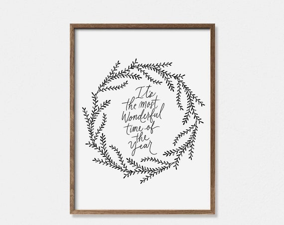 Christmas Printables, Scandi Minimalist Quote Print