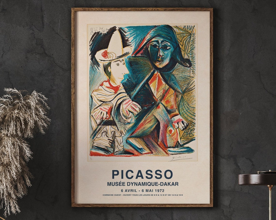 Picasso Musée Dynamique Dakar 1972 Exhibition Poster Colorful Art