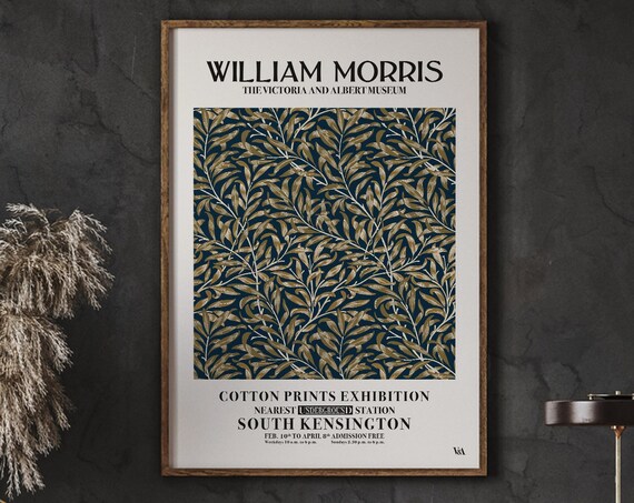 William Morris Willow Leaf Textile Exhibition Museum Art Poster
