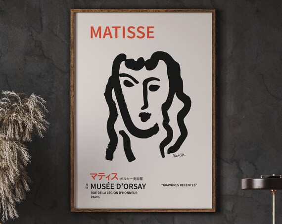 Henri Matisse Woman Face Japanese Orsay Museum Exhibition Art Poster