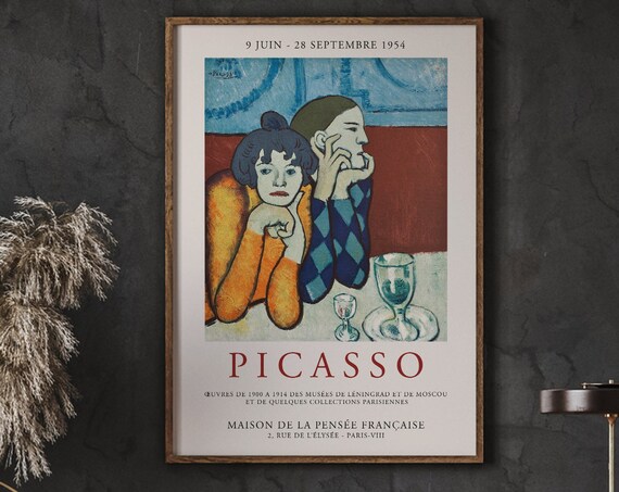 Picasso Paris 1954 Exhibition Poster Vintage Maison Pensee Francaise Art