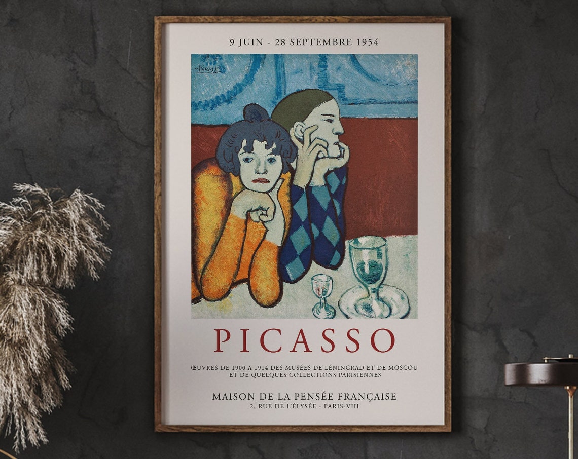 Picasso Exhibition Poster Vintage Print Art Bedroom Paris 1914 Instant