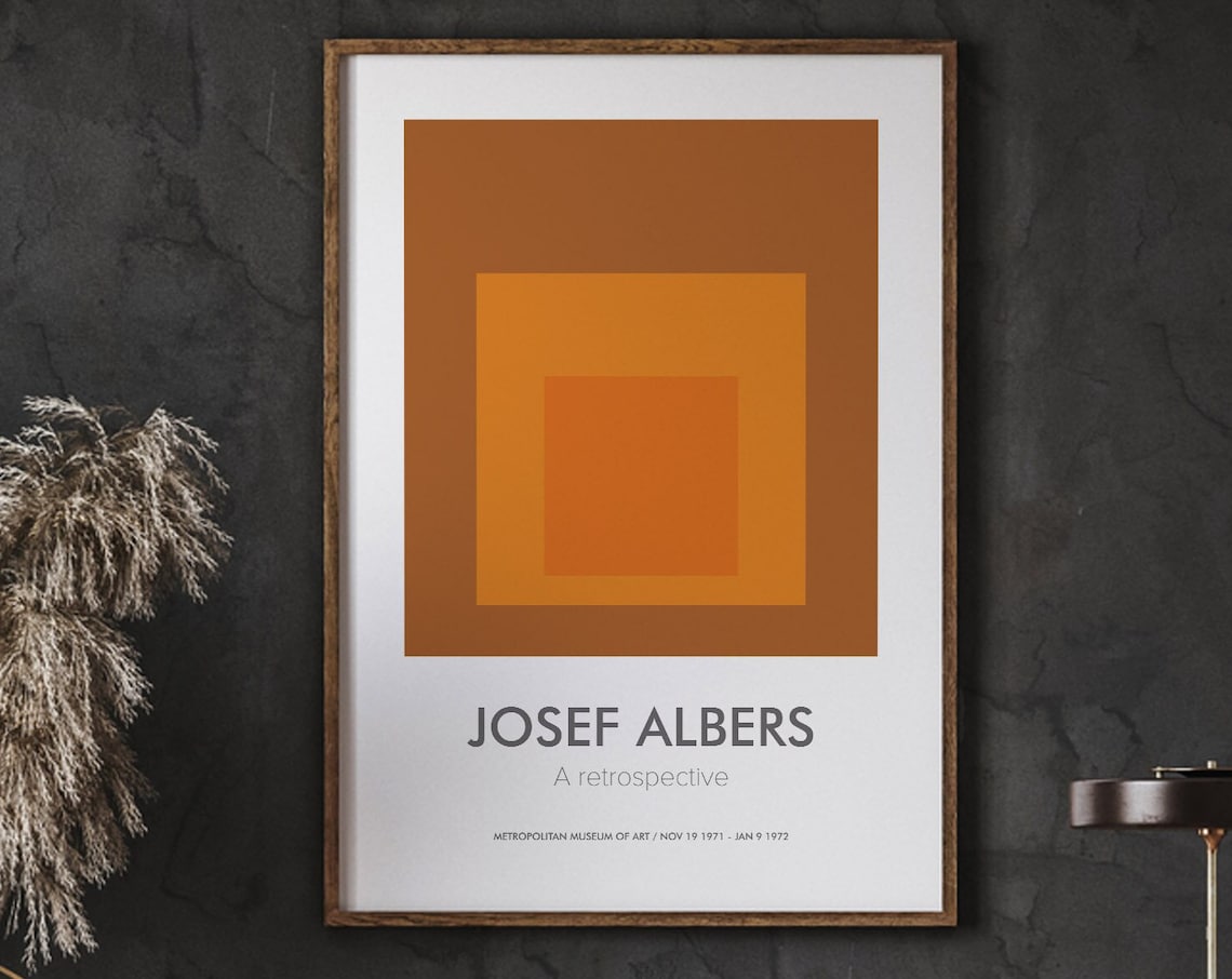 Josef Albers Museum Exhibition Poster, Abstract Poster