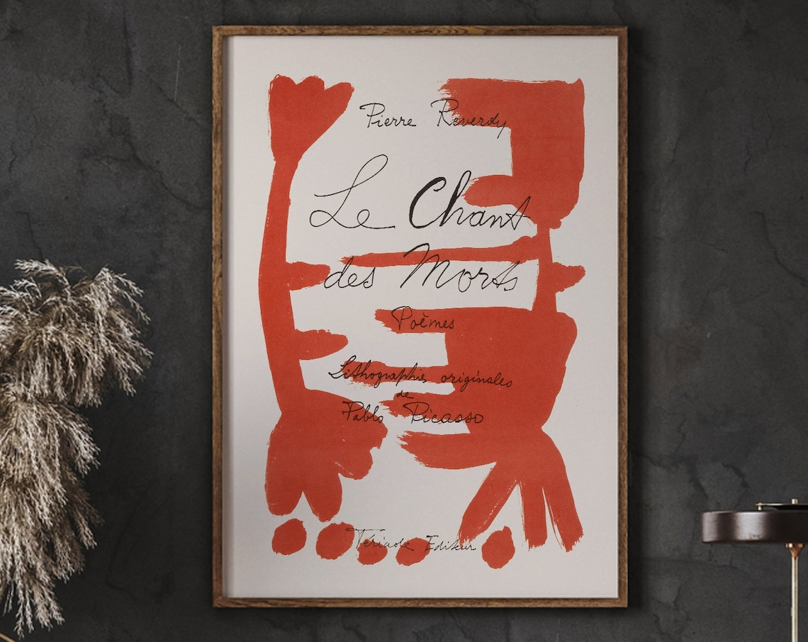 Pablo Picasso Les Chants Des Morts Exhibition Poster