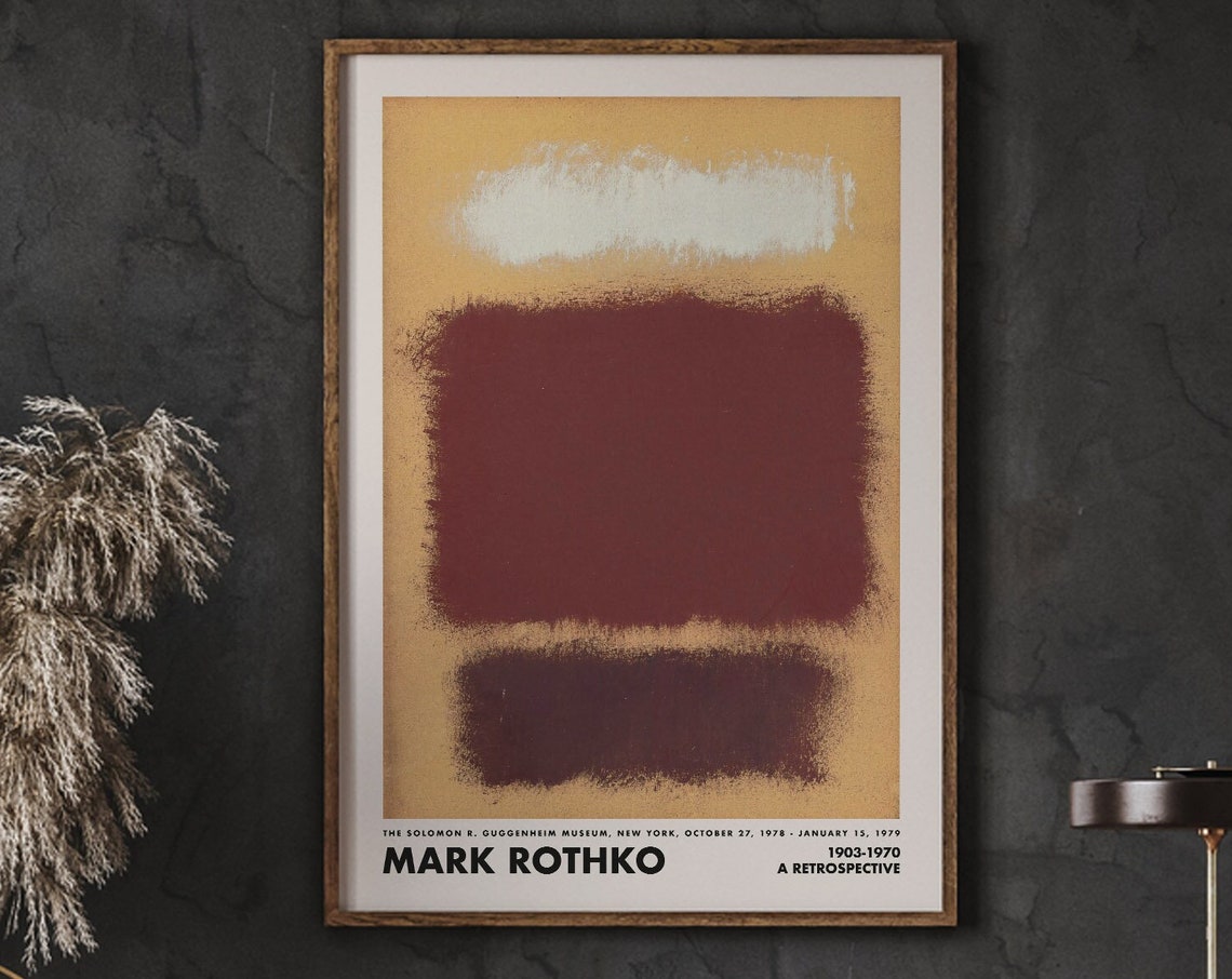 Mark Rothko Poster Contemporary Wall Decor Museum Art Abstract
