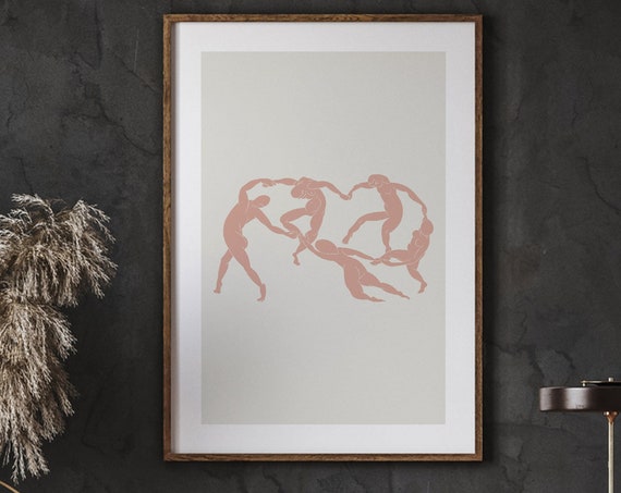 Matisse Art Print Dancers White Blush Tate Modern Wall Minimalist Poster Instant