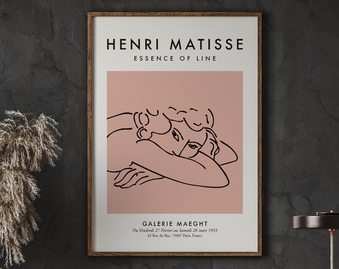Henri Matisse Modern Poster, Minimalist Exhibition