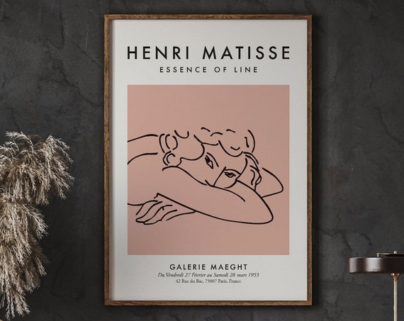 Henri Matisse Modern Poster, Minimalist Exhibition
