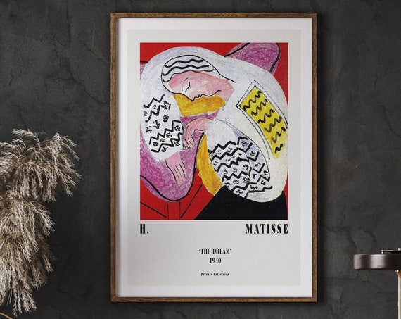 Henri Matisse The Dream 1940 French Wall Art Exhibition Poster Instant