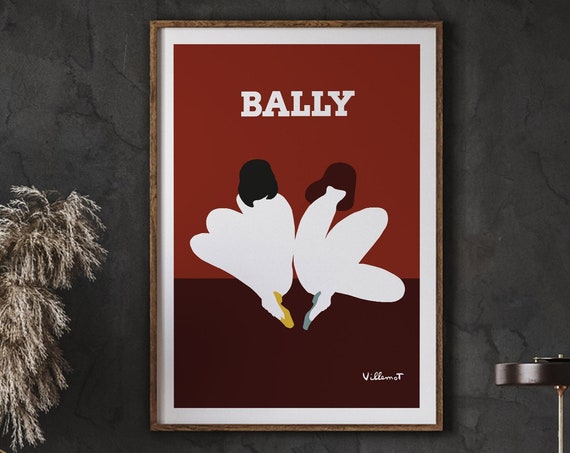Bernard Villemot Poster Bally Gallery Quality Art Wall Decor Home Fashion Instant