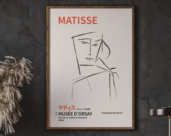 Henri Matisse Line Art Female Profile Musee dOrsay Paris Poster