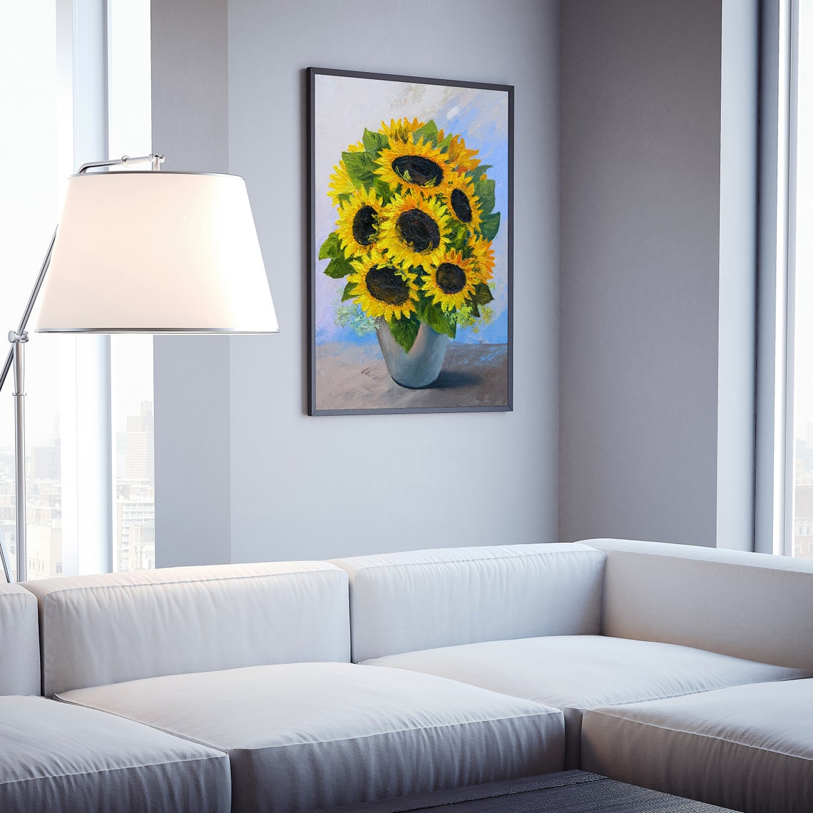 Flowers Oil Painting Flowers Still Life Poster Prints Flower Painting Prints Floral Texture Oil Painting Home Office Wall Art Decoration - Image 4